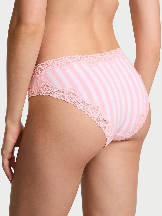 Cotton Lace-Waist Bikini Panty