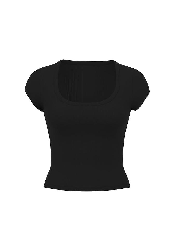 Vintage Ribbed Scoop Tee image number 2