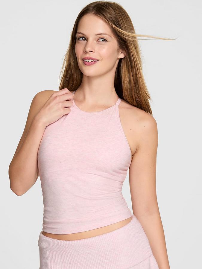 All-Day Cotton High-Neck Bra Tank