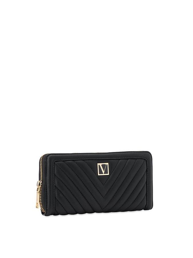 The Victoria Large Zipped Wallet Black image number 1
