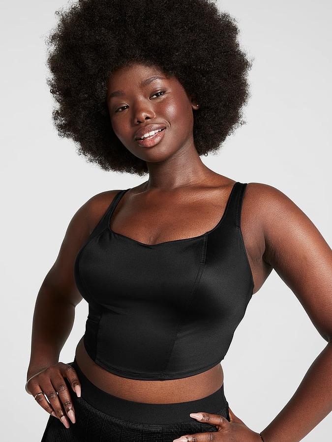 Satin Lightly Lined Corset Top image number 0