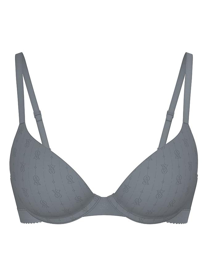 Pointelle Logo Perfect Shape Push-Up Bra image number 2