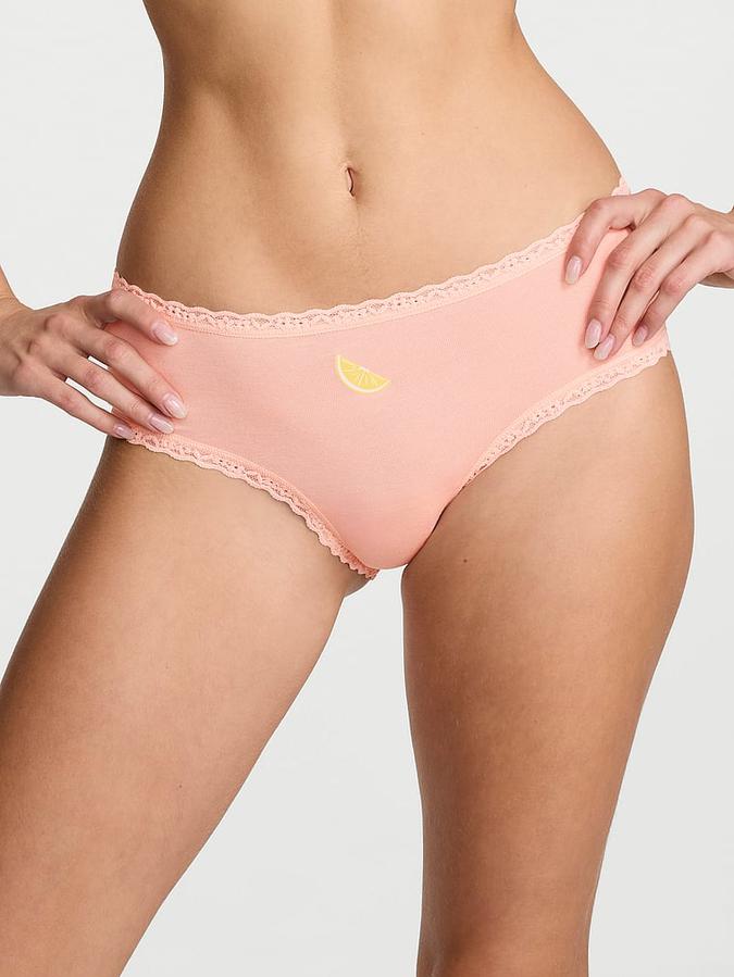 Cotton Lace-Waist Cheeky Panty