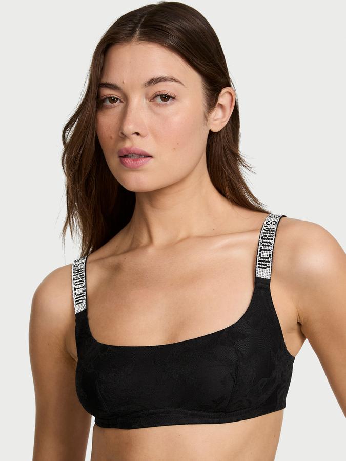 Shine Strap Lace Scoop Bralette image number 0
