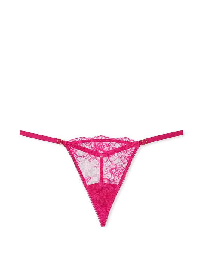 Rose Lace Adjustable V-String Panty image number 1