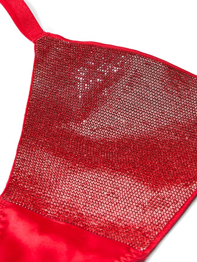 Shine Triangle Bralette & V-String Panty Set image number 3