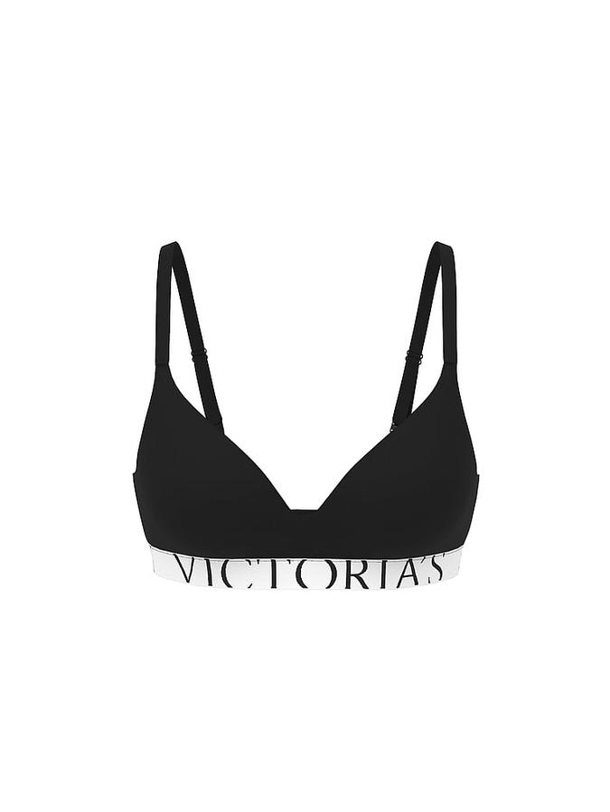 Cotton Exploded Logo Lightly Lined Wireless Bra image number 2