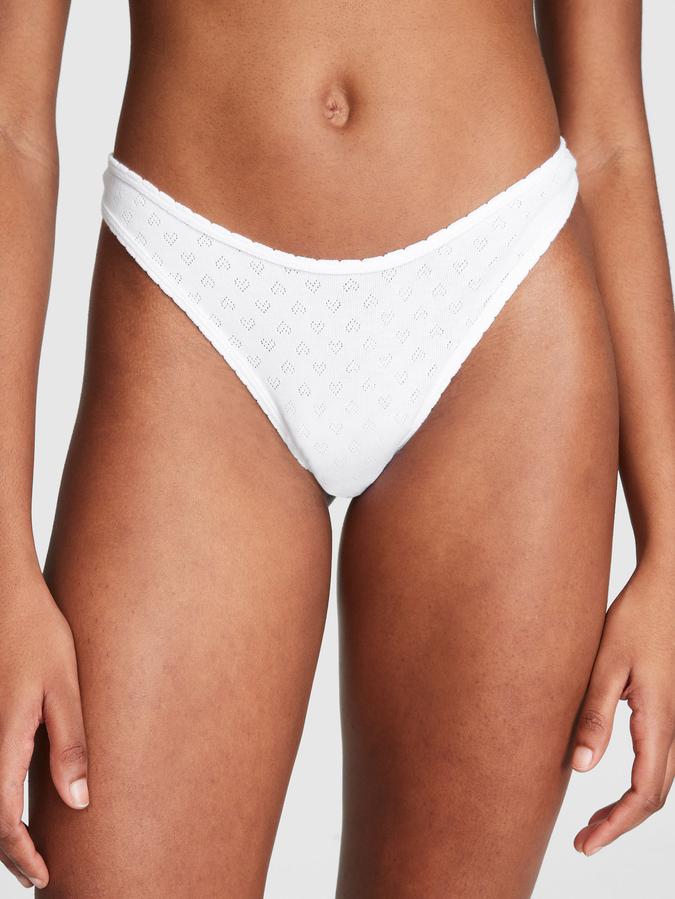 Cotton High-Leg Thong Panty