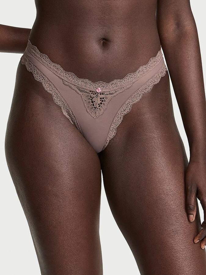 Lace-Trim Brazilian Panty
