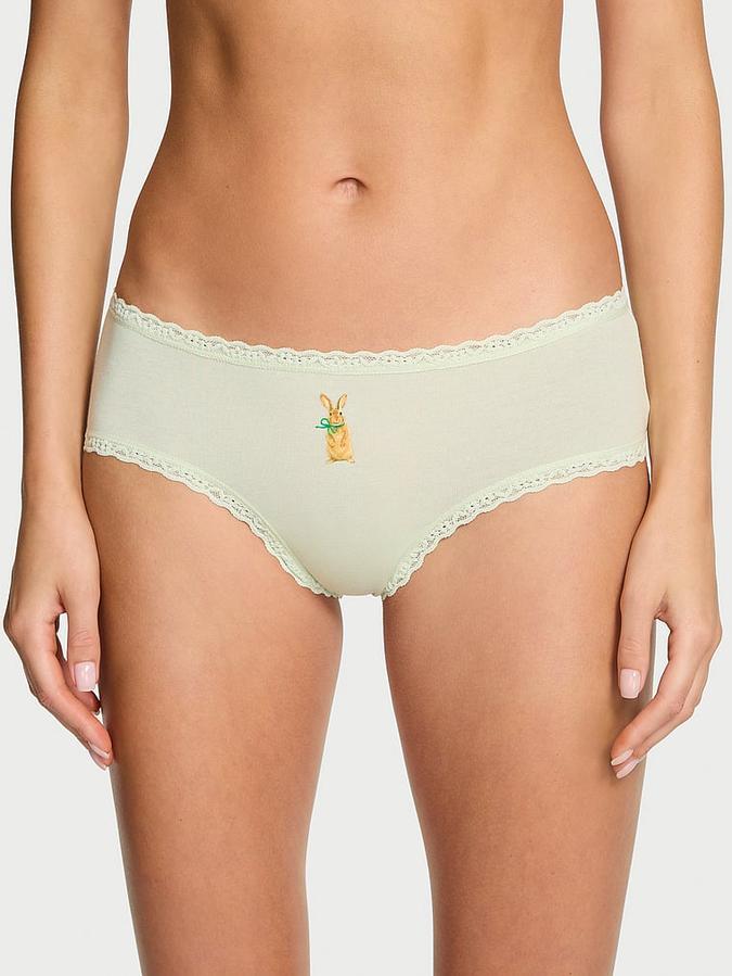 Cotton Lace-Waist Cheeky Panty