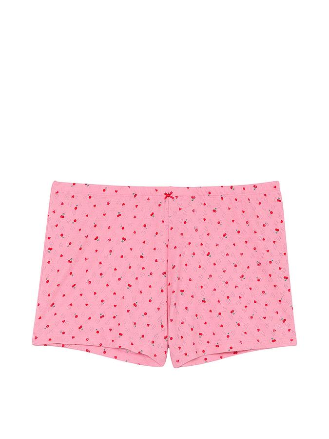 Cotton Heart Pointelle Sleep Shorts image number 2