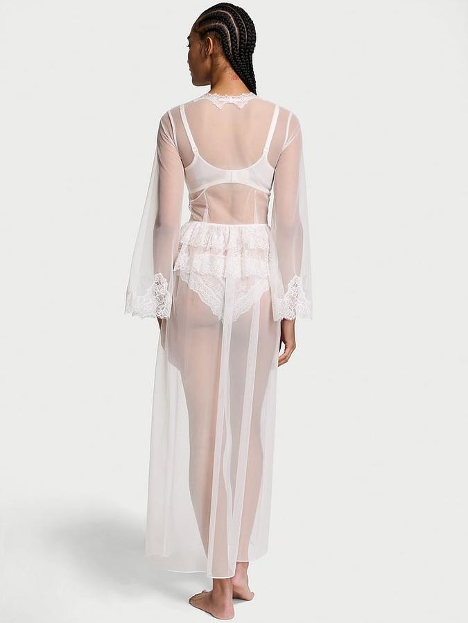 Rose Lace & Tulle Corset Long Robe image number 1