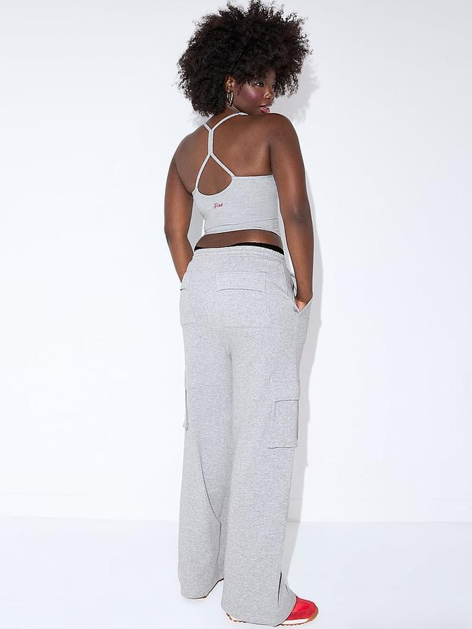 Ivy Fleece Wide-Leg Cargo Sweatpants image number 1