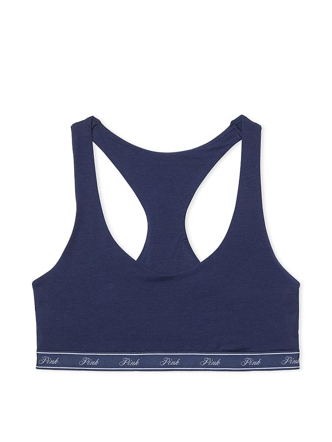 Cotton Logo Racerback Bralette image number 2