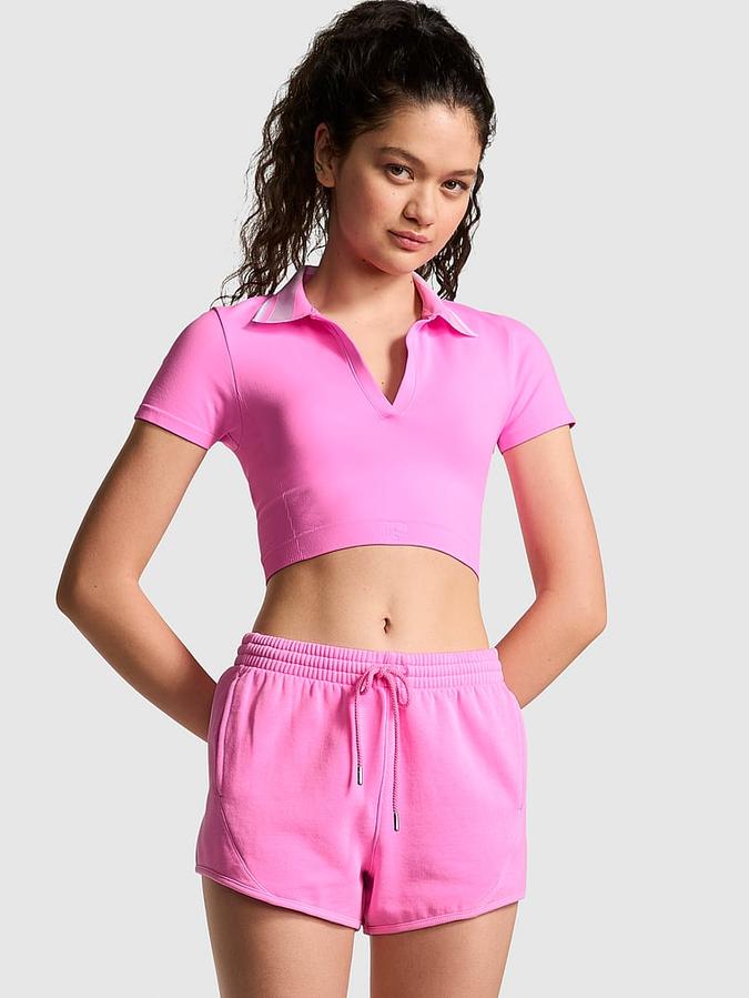 Ivy Fleece Curved Hem Shorts image number 0