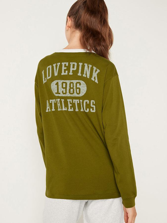 Cotton Long Sleeve Campus Ringer T-Shirt image number 1