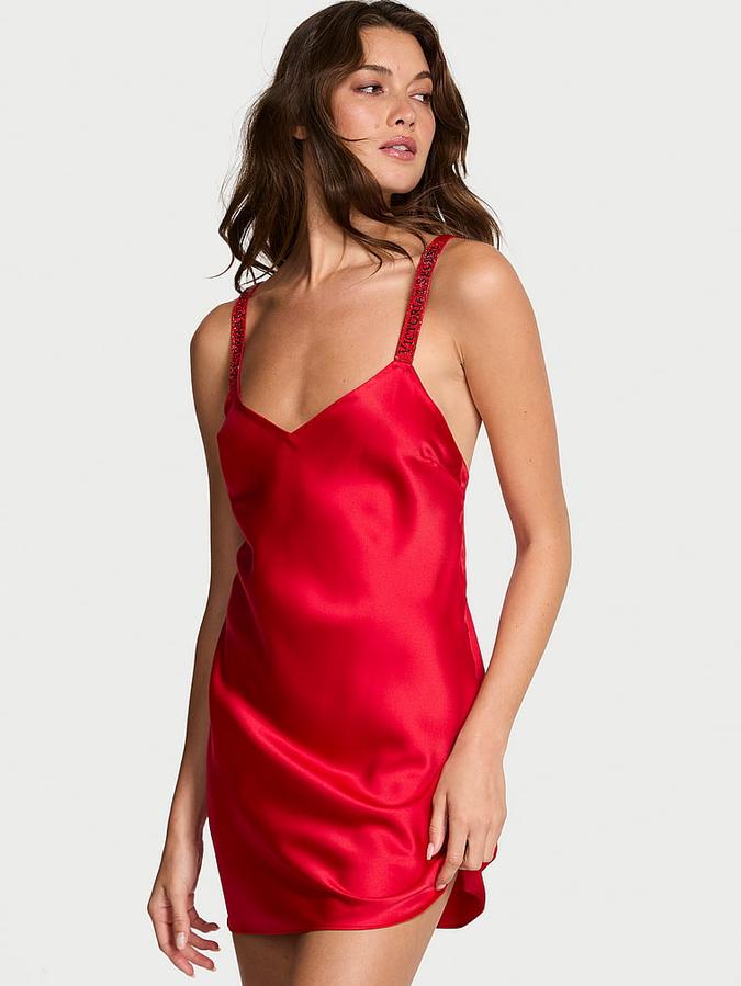 Shine Strap Satin Slip