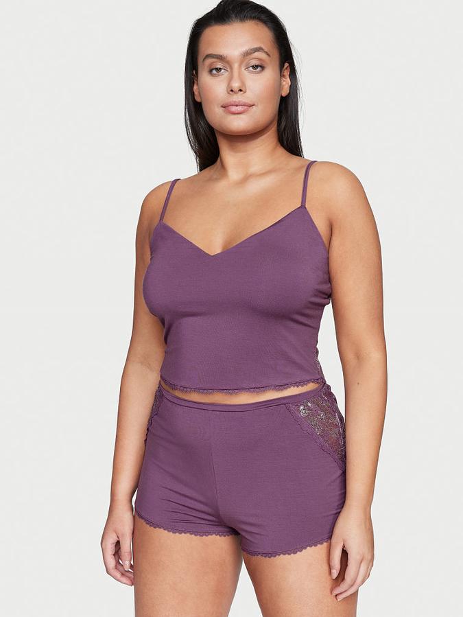 Modal Lace Back Cami Set image number 0