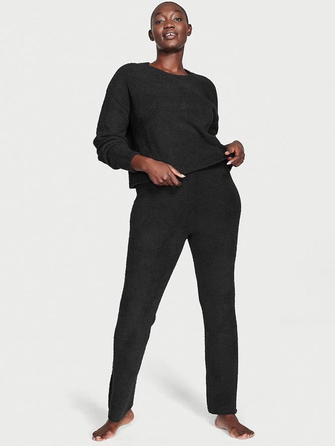 Cozy Knit Crewneck Flare Pant Set image number 0