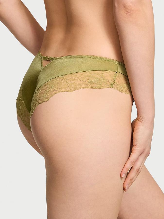 Rose Lace-Trim High-Leg Cheeky Panty image number 1