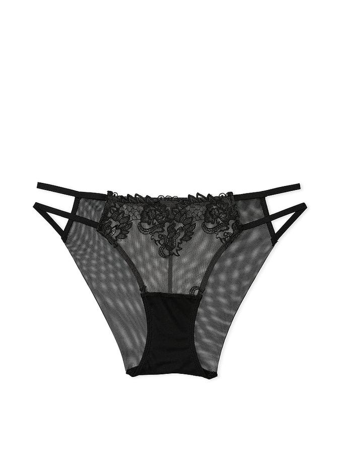 Embroidered Mesh Strappy Cheekini Panty image number 2
