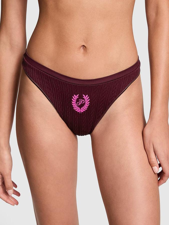 Seamless High-Leg Thong Panty image number 0