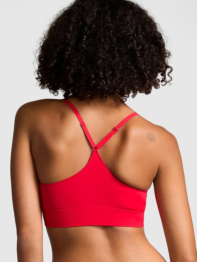 Soft Seamless Racerback Sports Bra image number 1