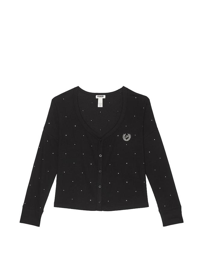 Thermal Boxy Bling Cardigan image number 2
