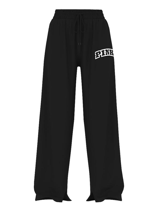 Ivy Fleece Wide-Leg Split-Hem Sweatpants image number 2