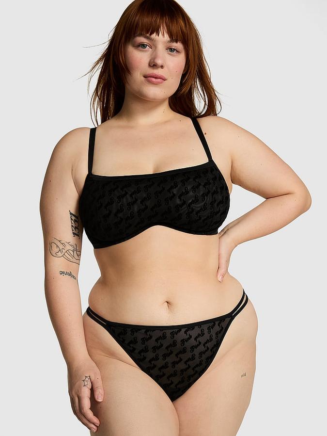 Logo Mesh Strappy Cheeky Panty image number 3