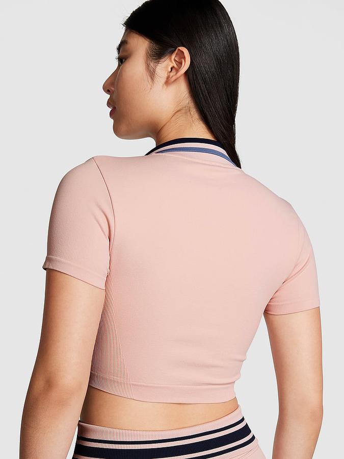 Soft Seamless Polo Cropped Tee image number 1