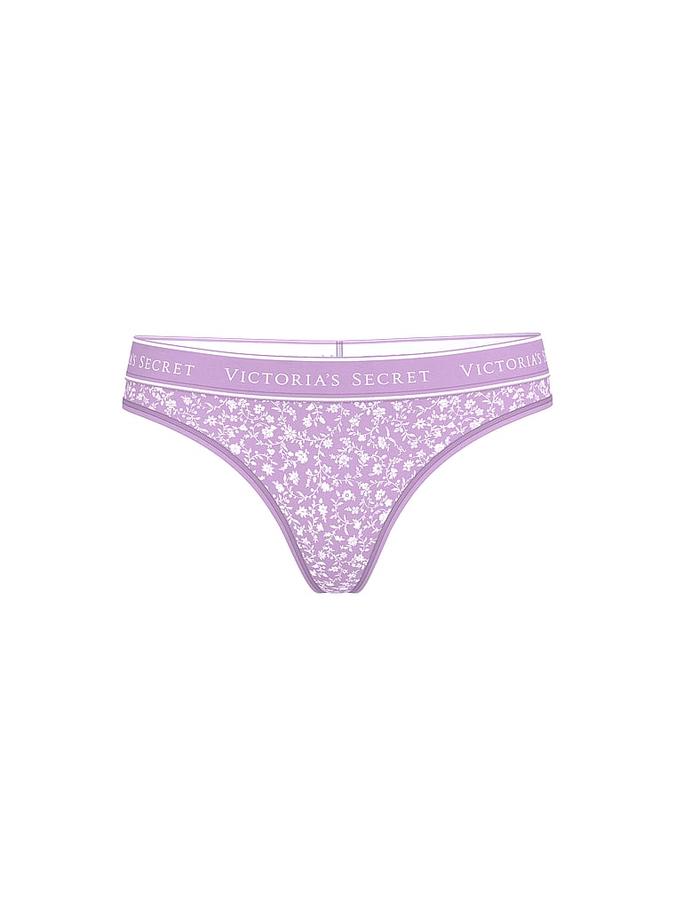 Logo Cotton Thong Panty image number 2