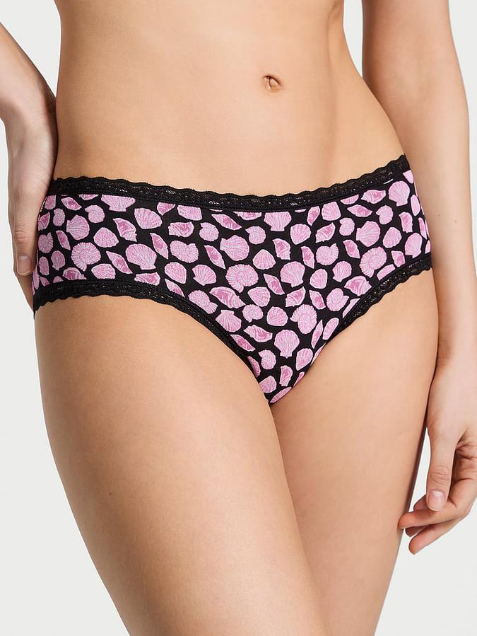 Cotton Lace-Waist Cheeky Panty
