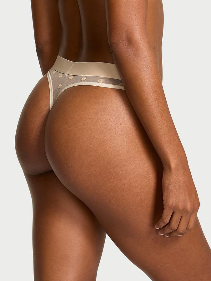 Sheer Heritage Shimmer Thong Panty