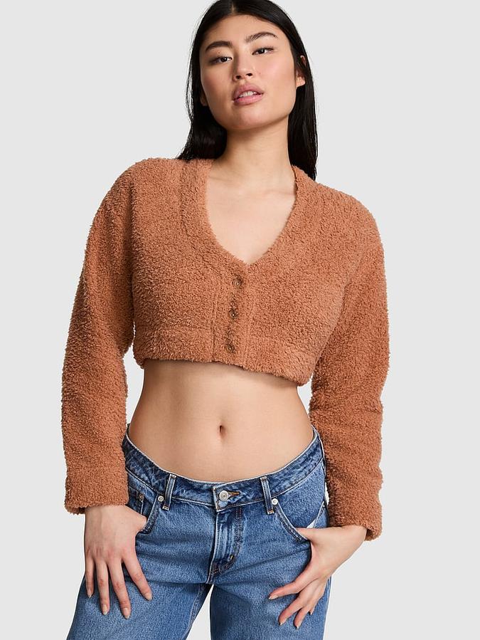 Co-ZZZy Fleece Cropped Cardigan image number 0