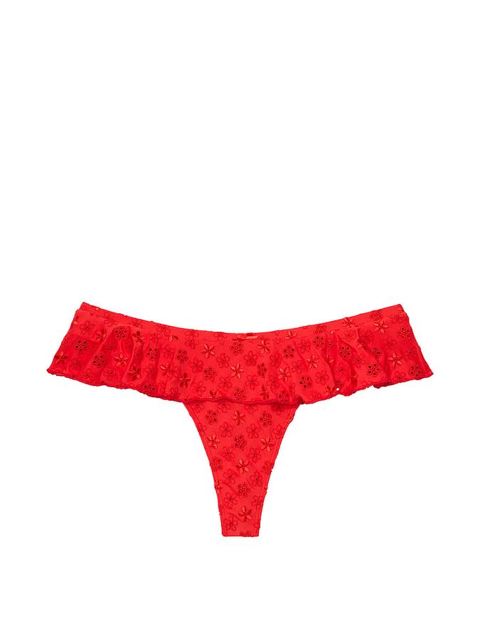 Mae Eyelet Thong Bikini Bottom image number 2