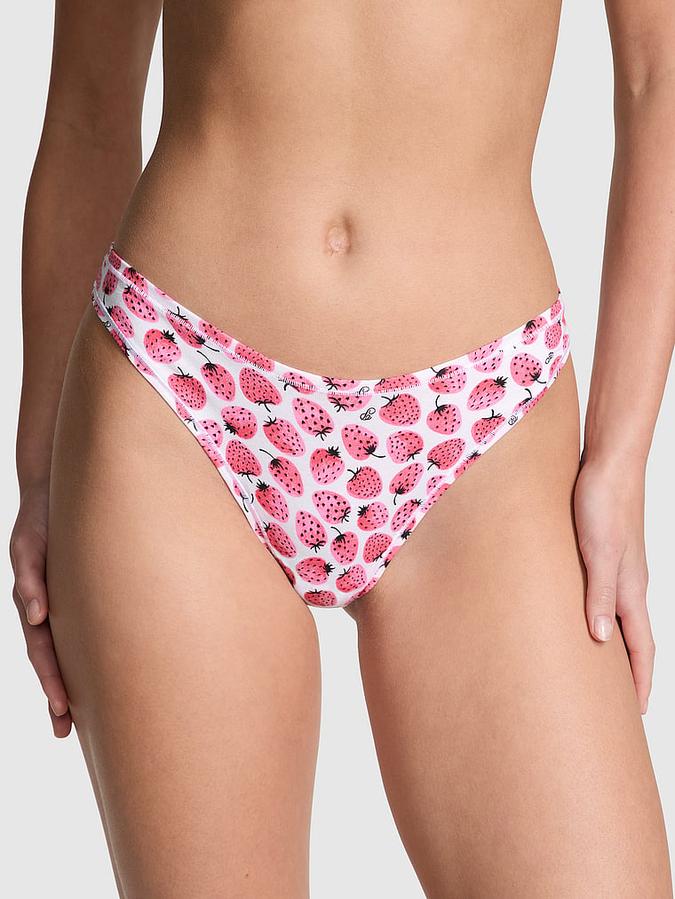 Cotton High-Leg Thong Panty image number 0