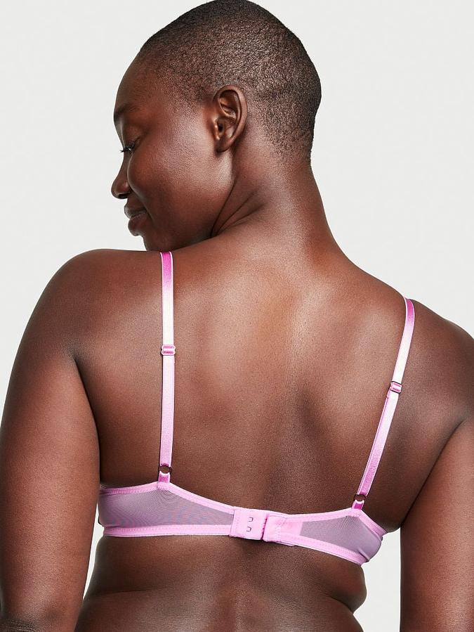 Floral Embroidery Push-Up Bra image number 1