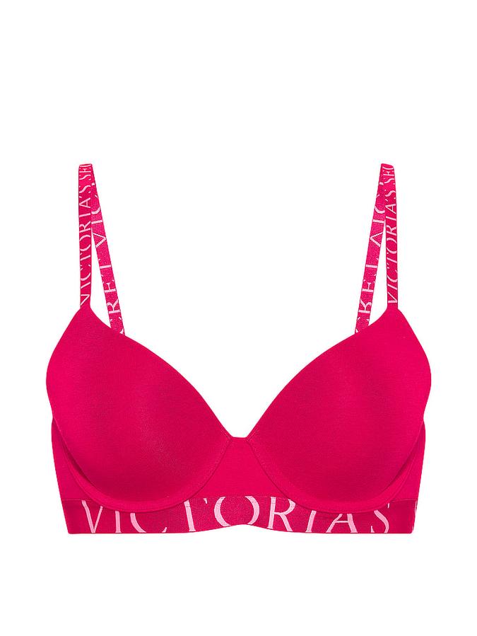 Perfect Shape Cotton Exploded Logo Push-Up Bra image number 2