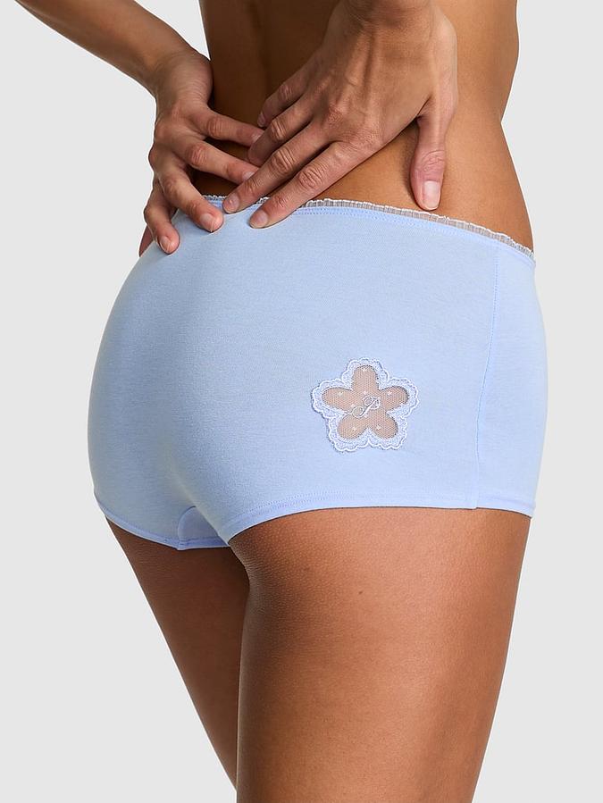 Cotton Daisy Patch Boyshort Panty image number 1