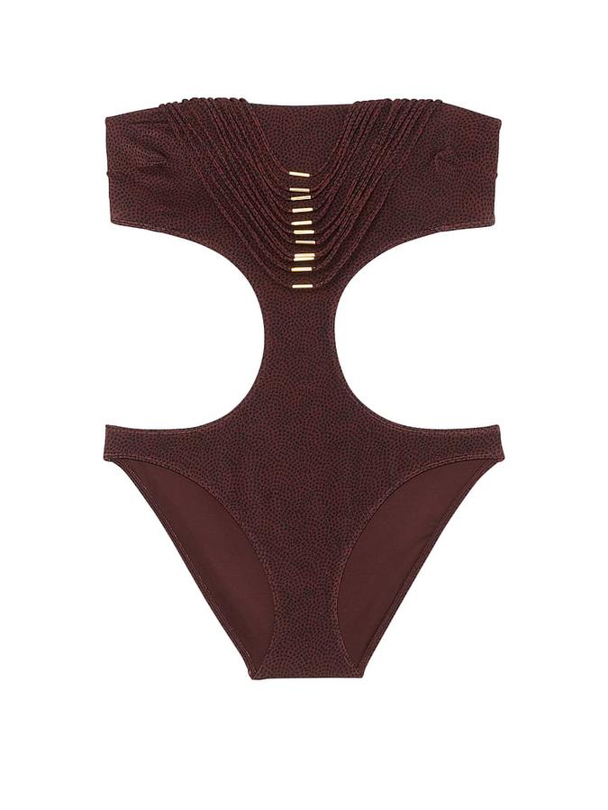 VS Archives Strappy Hardware Strapless Monokini One-Piece Swimsuit image number 2