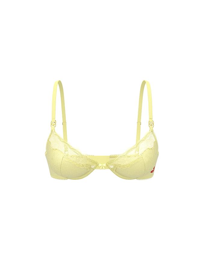 Tease Unlined Satin Kiss Demi Bra image number 2