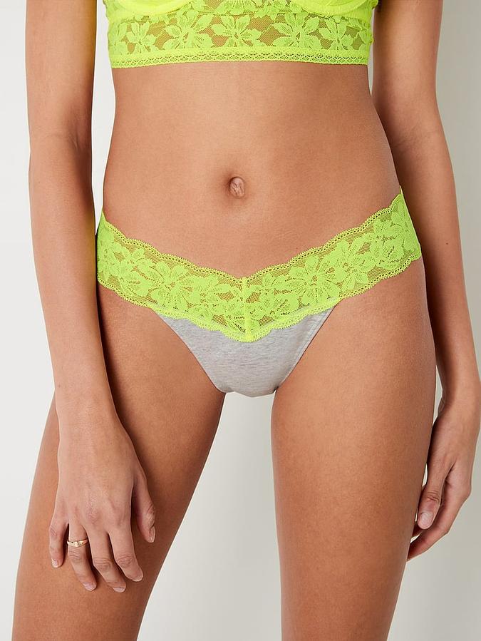 Everyday Lace Trim Thong Panty