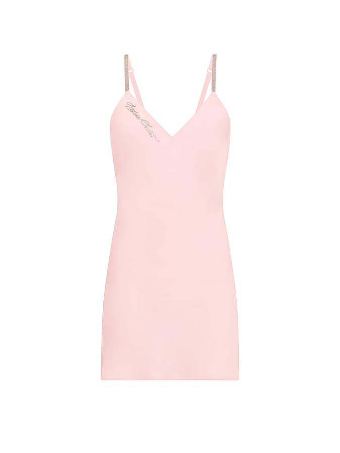 Shine Script Satin Mini Slip Dress image number 2