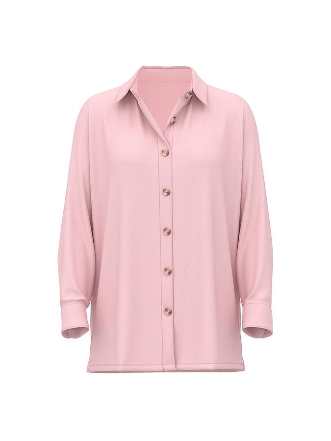 Brushed Modal Fleece Oversized Shirt image number 2
