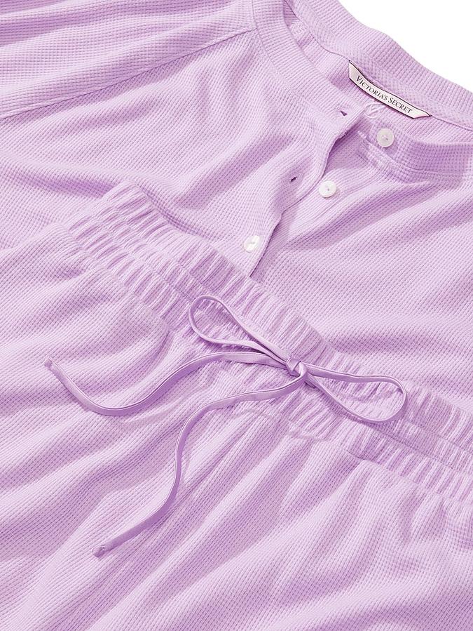 Glow Waffle Henley Jogger Set image number 3