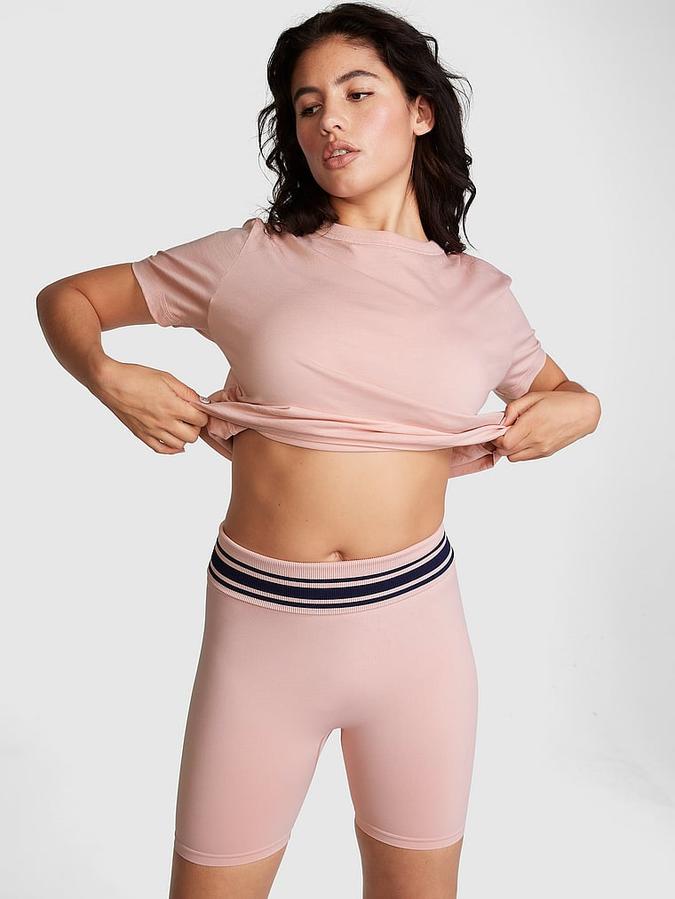 PINK Flip It Seamless Foldover Bike Shorts