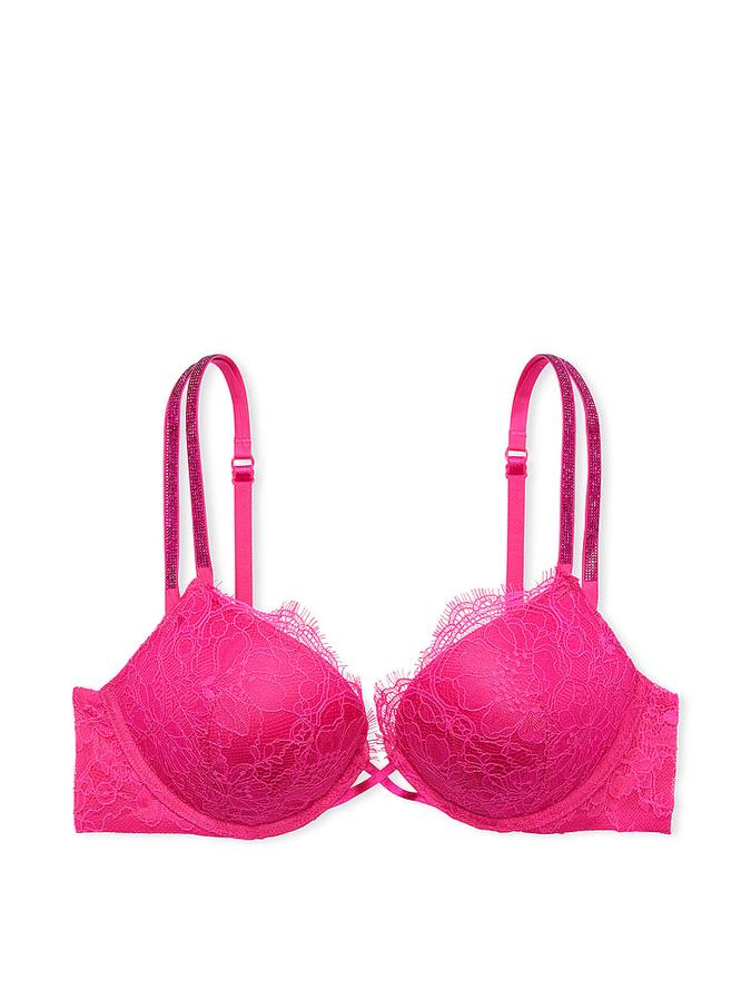 Bombshell Add-2-Cups Shine Strap Lace Push-Up Bra image number 2