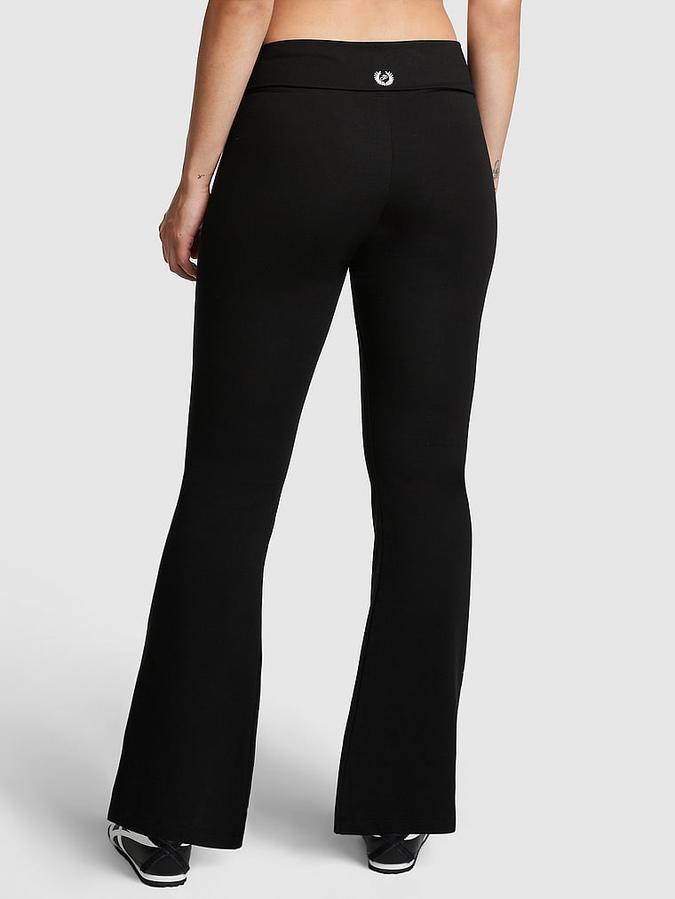 Cotton Foldover Flare Leggings image number 1