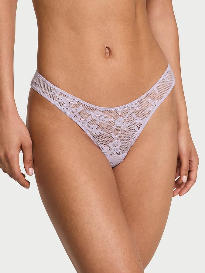 Twinkle Butterfly Lace Open-Back Brazilian Panty image number 0